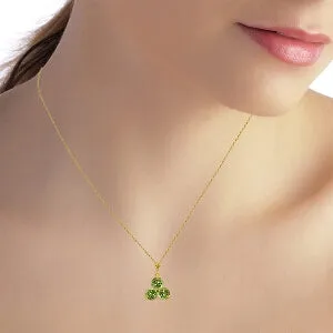 0.75 Carat 14K Solid Yellow Gold Crossings Peridot Necklace