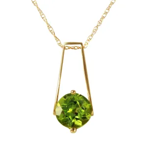 1.45 Carat 14K Solid Yellow Gold London Nights Peridot Necklace