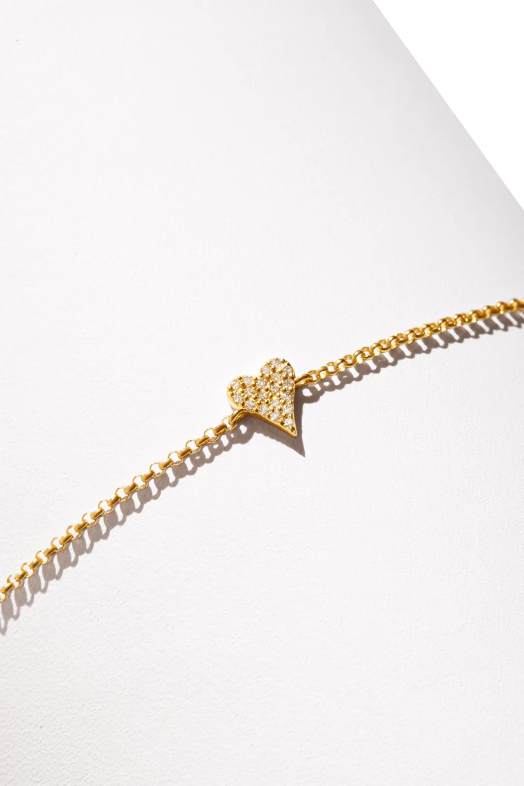 14K BG Heart Bracelet
