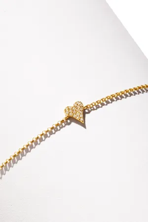 14K BG Heart Bracelet