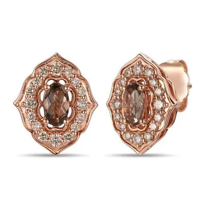 14K R/G EARR 0.28 DIA 0.38 SQ |H|