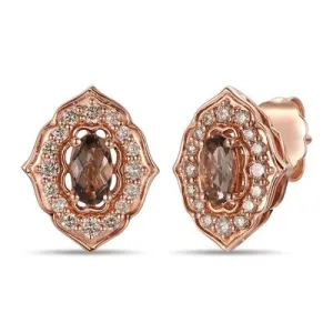 14K R/G EARR 0.28 DIA 0.38 SQ |H|