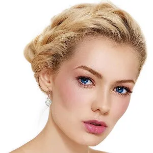 14K Solid Rose Gold Leverback Earrings Rose Topaz Gemstone