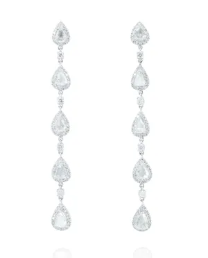 18kt White Gold Diamond Chandelier Earrings