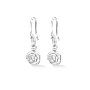 5mm White Topaz Dewdrop Earrings