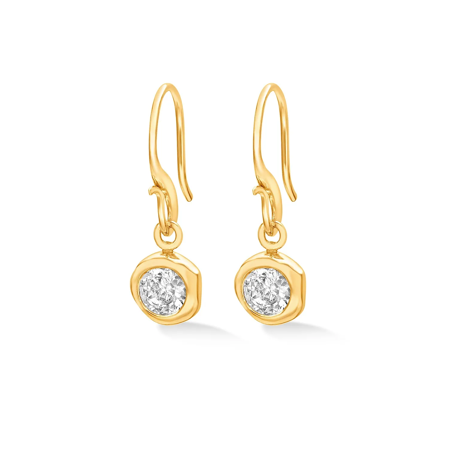 5mm White Topaz Dewdrop Earrings