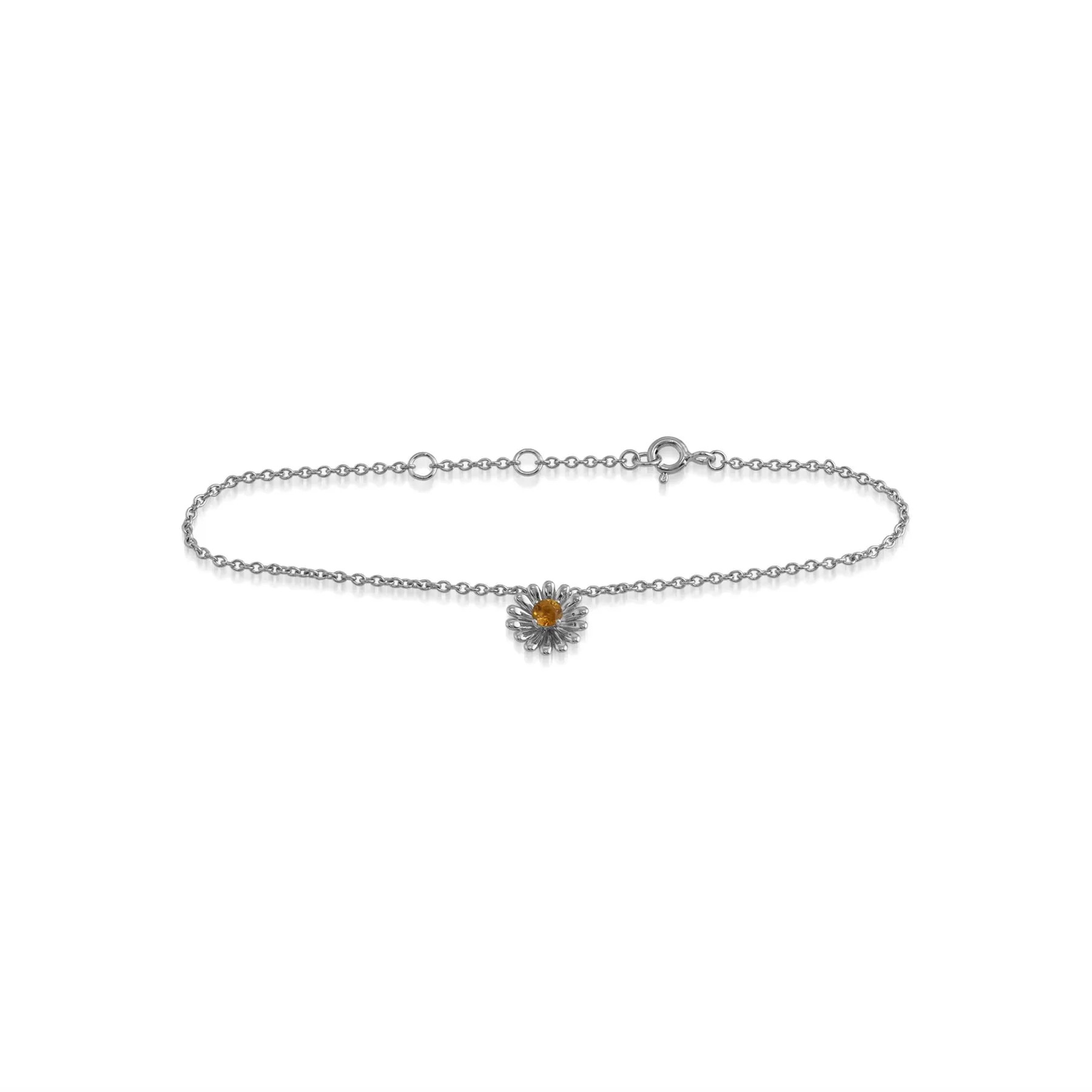 925er Sterlingsilber Citrin 7zoll Armband