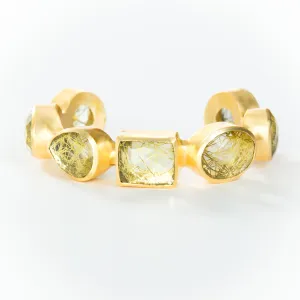 Adele Single Cuff (Yellow Rutilated Quartz)