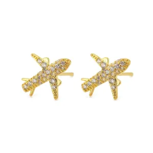 Airplane Stud Earring