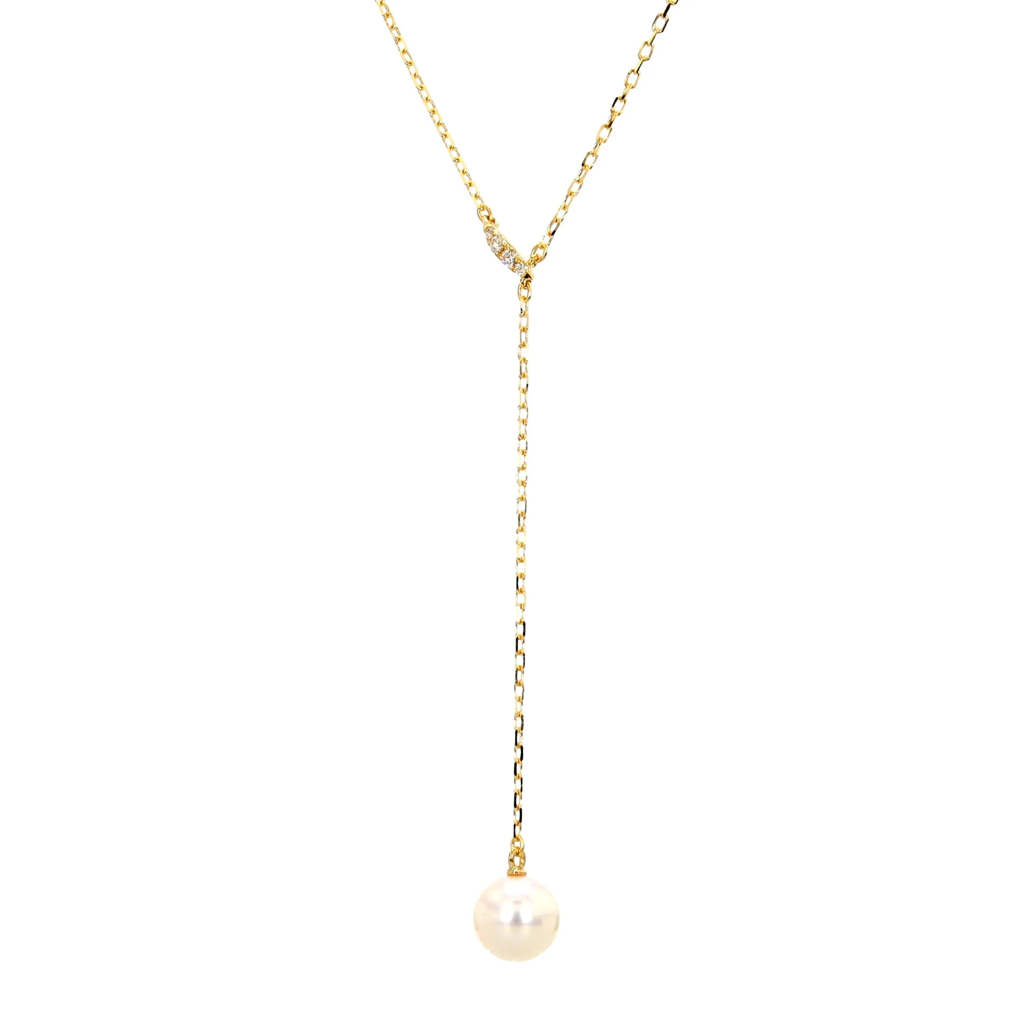 Akoya Pearl Lariat Necklace