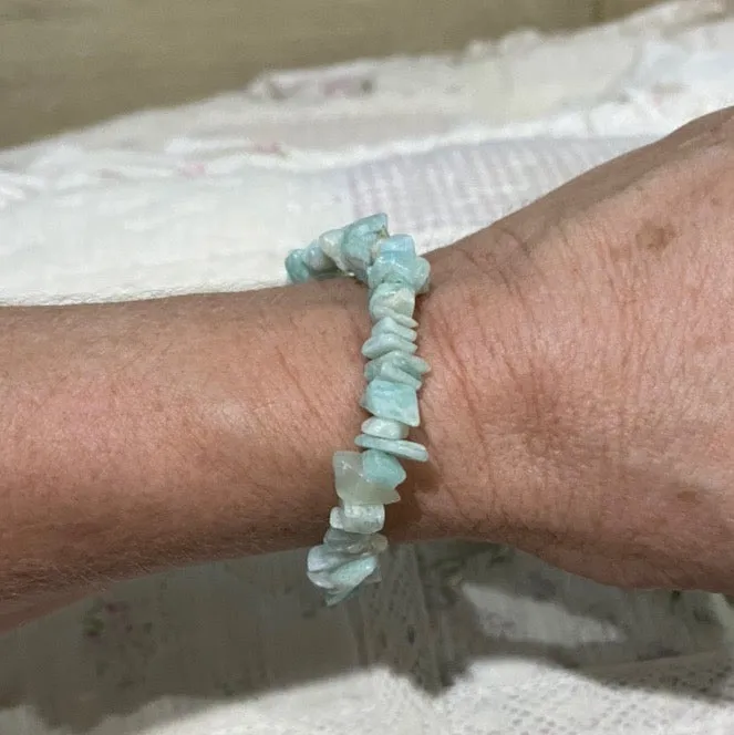 Amazonite Crystal Chip Bracelet