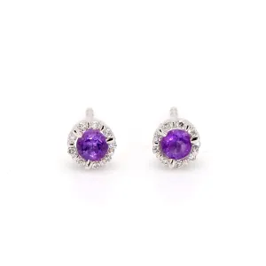 Amethyst Stud Earrings