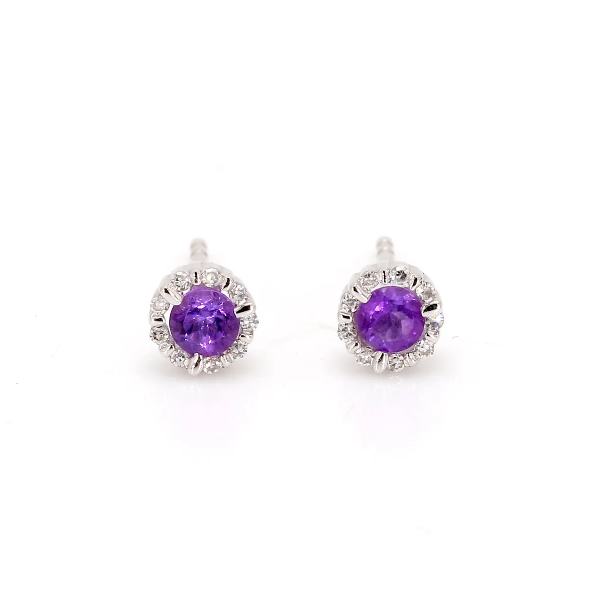 Amethyst Stud Earrings