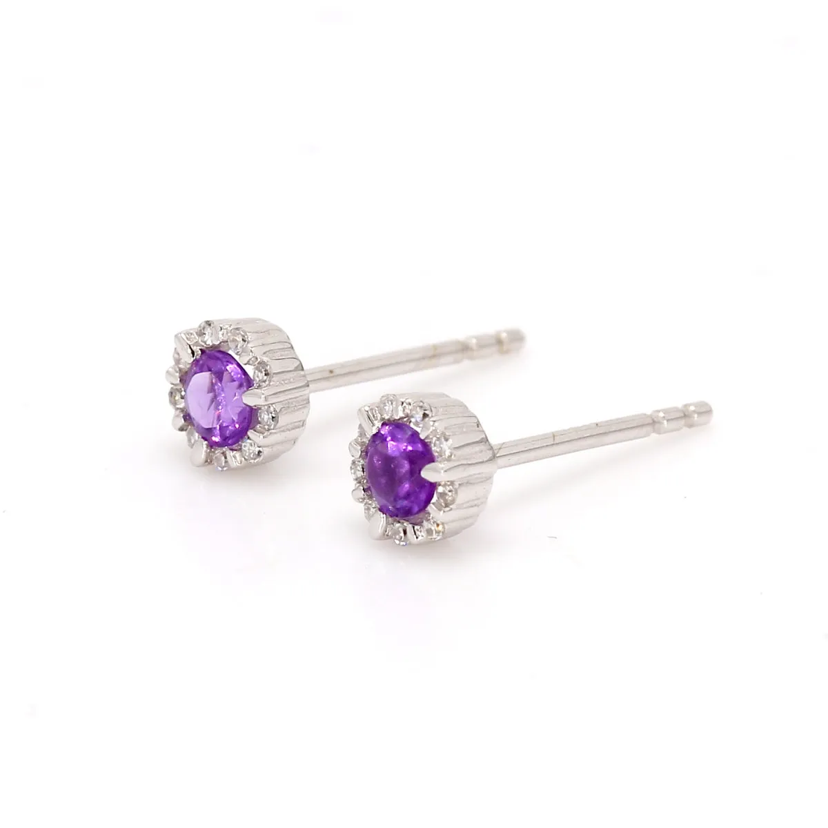 Amethyst Stud Earrings
