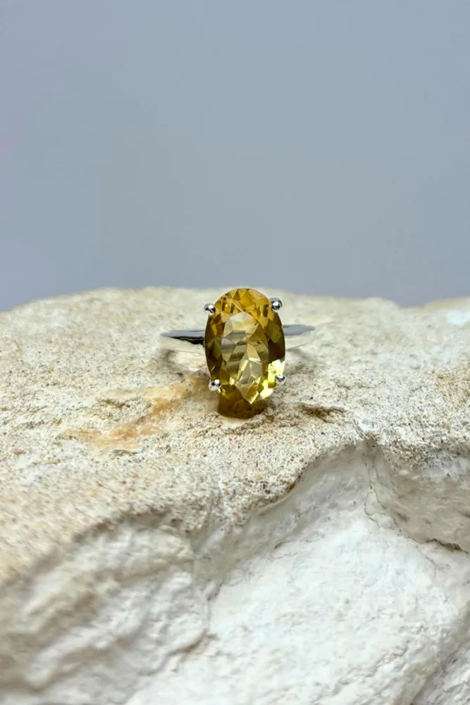 Anya Sterling Silver Citrine Ring