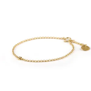 April Quartz Birthstone Chain Link Bracelet