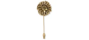 Aster Jewelry 14k Yellow Gold Vermeil Handmade Aster Flower Brooch Pin  AST2-BEESTPVM
