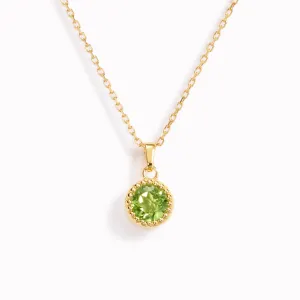 August Birthstone Necklace - Peridot