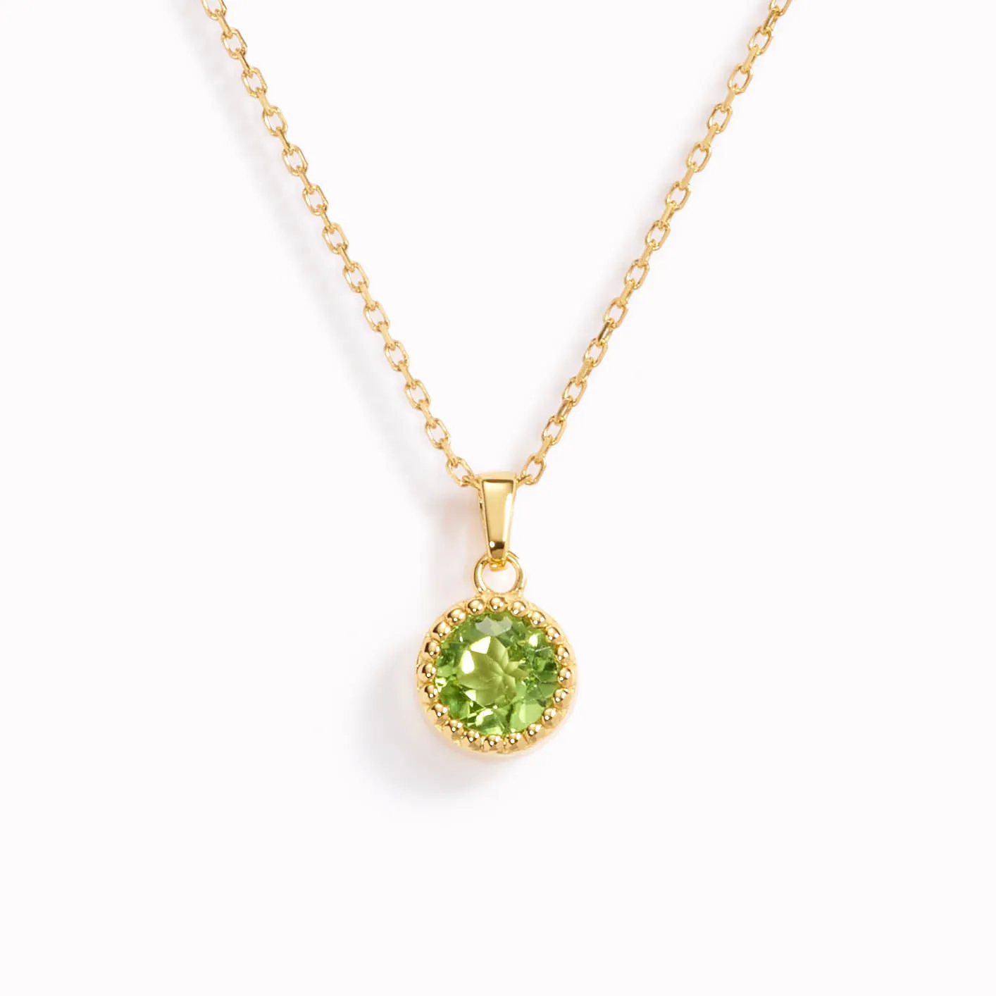 August Birthstone Necklace - Peridot