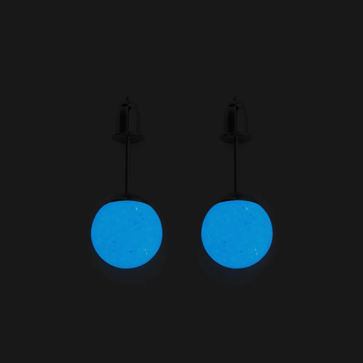 Azure | .925 Sterling Silver | Lumos Ceramic Stud Earrings