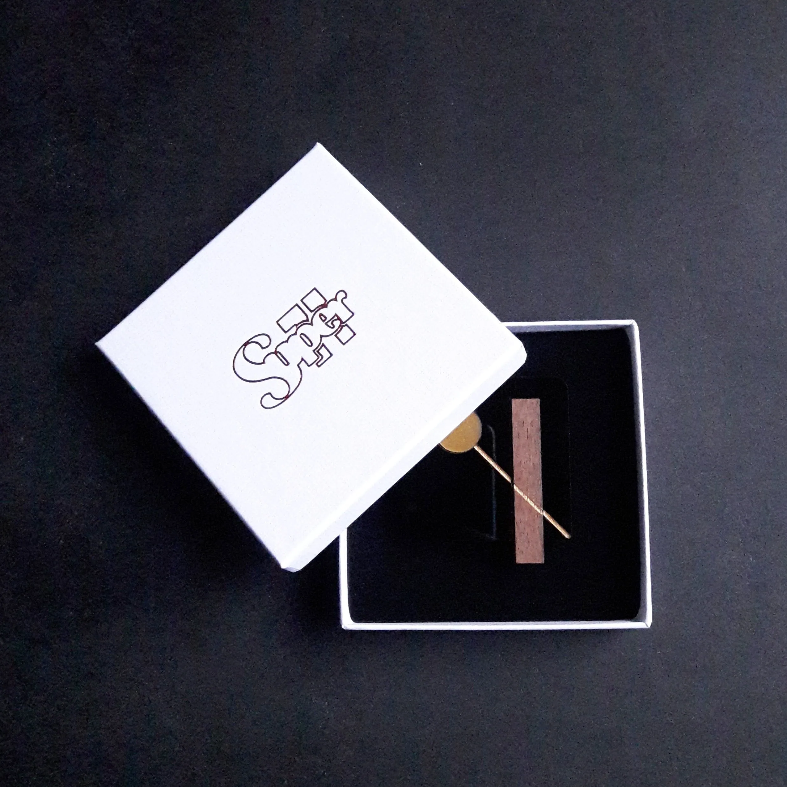 BAUHAUS Acrylic & Ebony Brooch - Limited edition