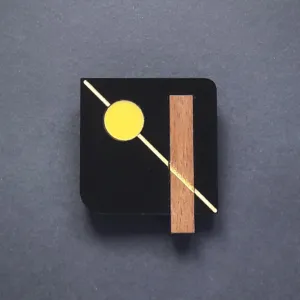 BAUHAUS Acrylic & Ebony Brooch - Limited edition