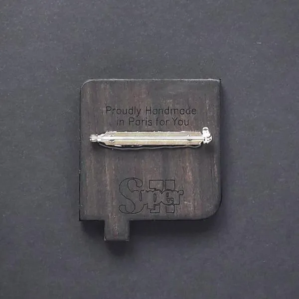 BAUHAUS Acrylic & Ebony Brooch - Limited edition