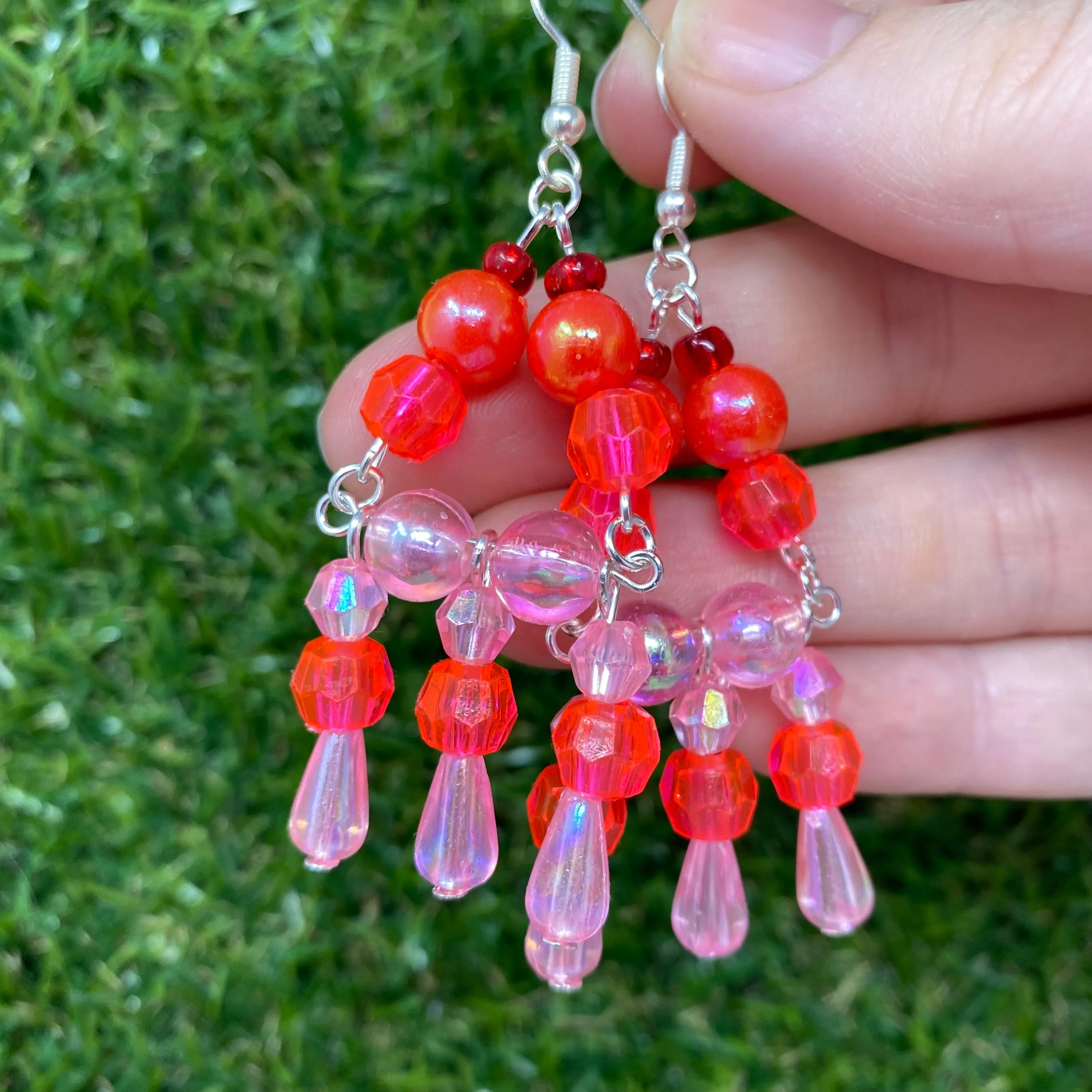 Beaded chandelier earrings