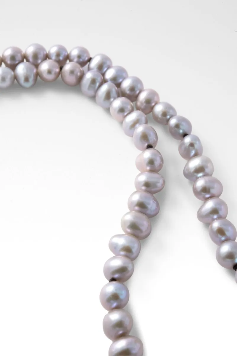 Beaded Platinum Freshwater Pearl Necklace™ in Janyl Adair