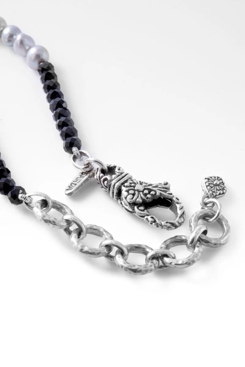 Beaded Platinum Freshwater Pearl Necklace™ in Janyl Adair