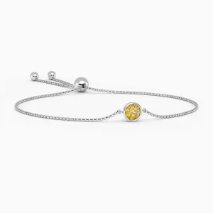 Bezel Set Round Citrine Bracelet | Irosk Australia ®