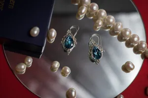 Blue Topaz Earrings