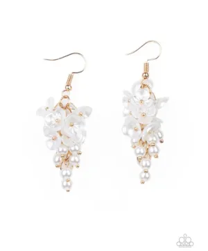Bountiful Bouquets - Gold Earrings - Paparazzi Accessories