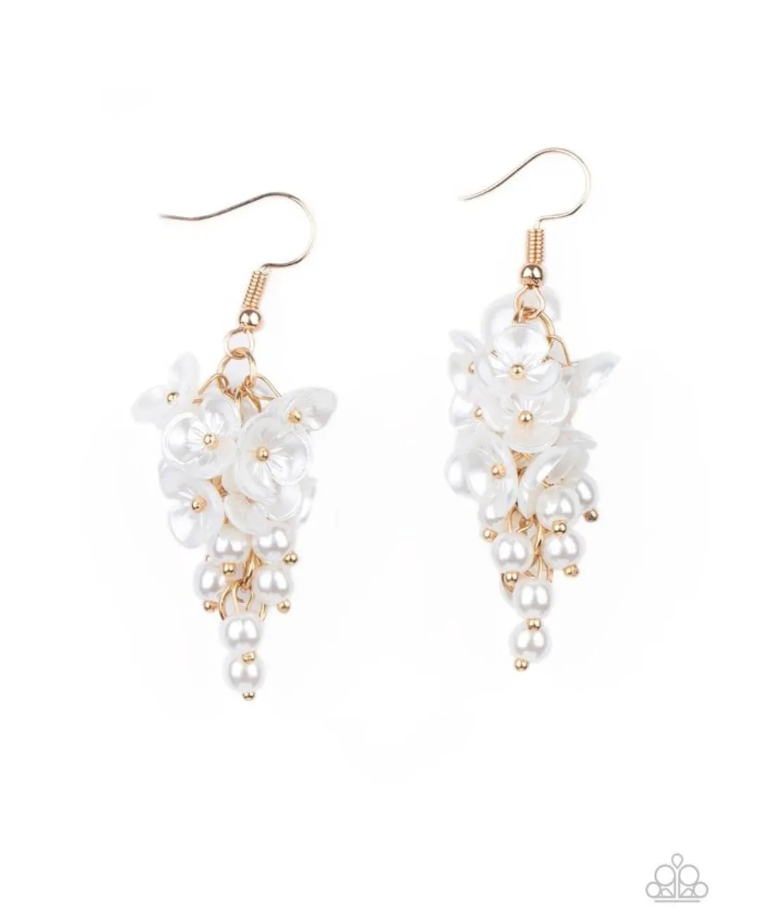 Bountiful Bouquets - Gold Earrings - Paparazzi Accessories