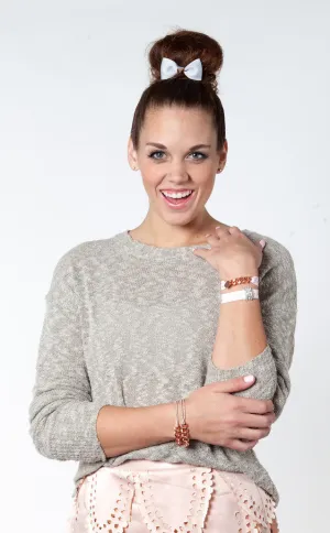 Bow with Rose Gold Pyramid Stud | More Colors Available