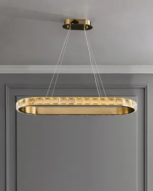 Brushed Gold LED Crystal Chandelier