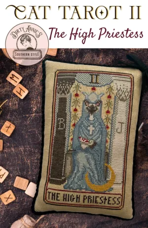 Cat Tarot II - The High Priestess - Dirty Annie's - Cross Stitch Pattern