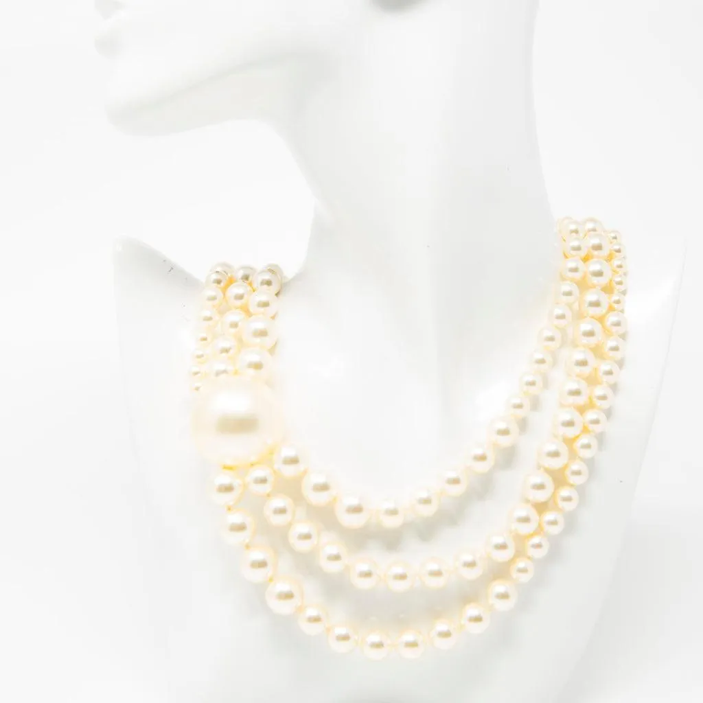 Chanel Pearl CC Short Multistrand Necklace
