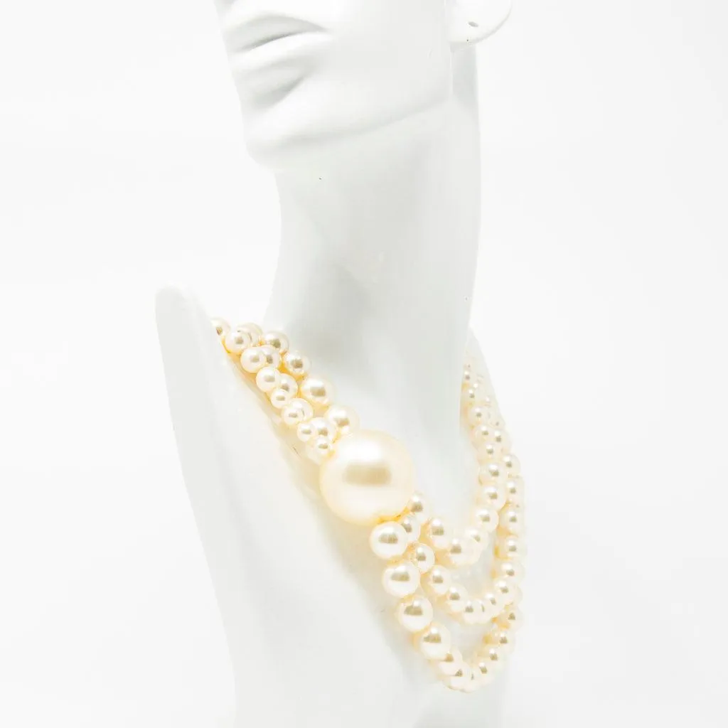 Chanel Pearl CC Short Multistrand Necklace