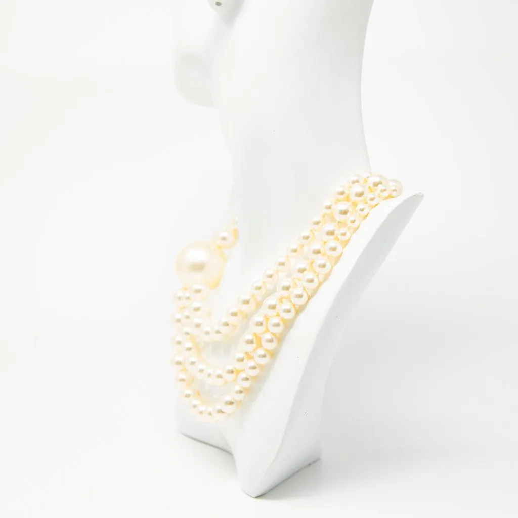 Chanel Pearl CC Short Multistrand Necklace