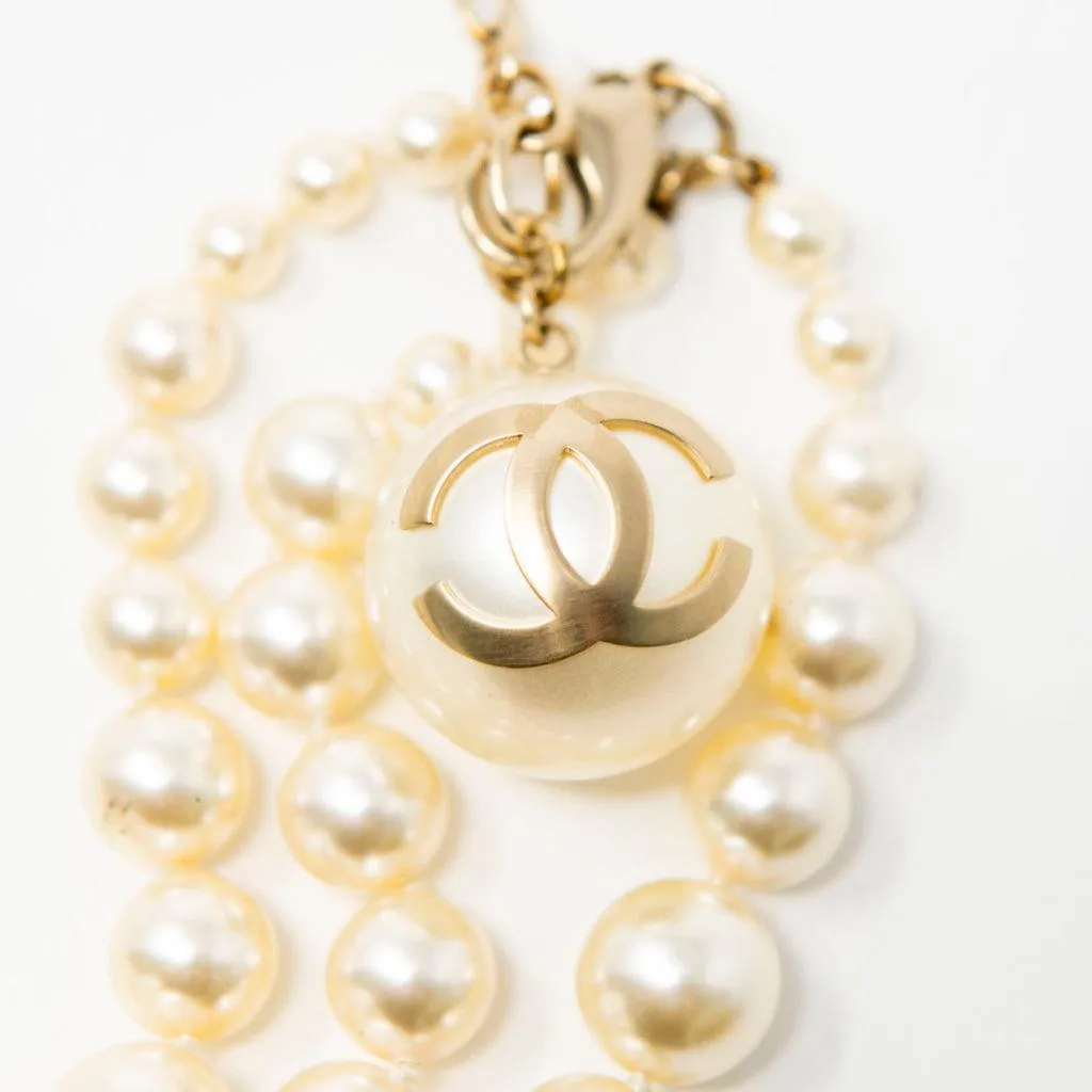 Chanel Pearl CC Short Multistrand Necklace