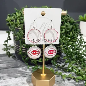 Cincinnati Reds Dangling Earrings (SILVER OR GOLD)