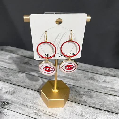 Cincinnati Reds Dangling Earrings (SILVER OR GOLD)