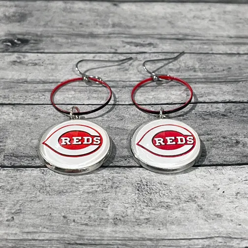 Cincinnati Reds Dangling Earrings (SILVER OR GOLD)