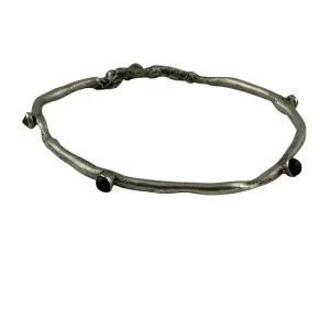 Citrine and garnet bangle