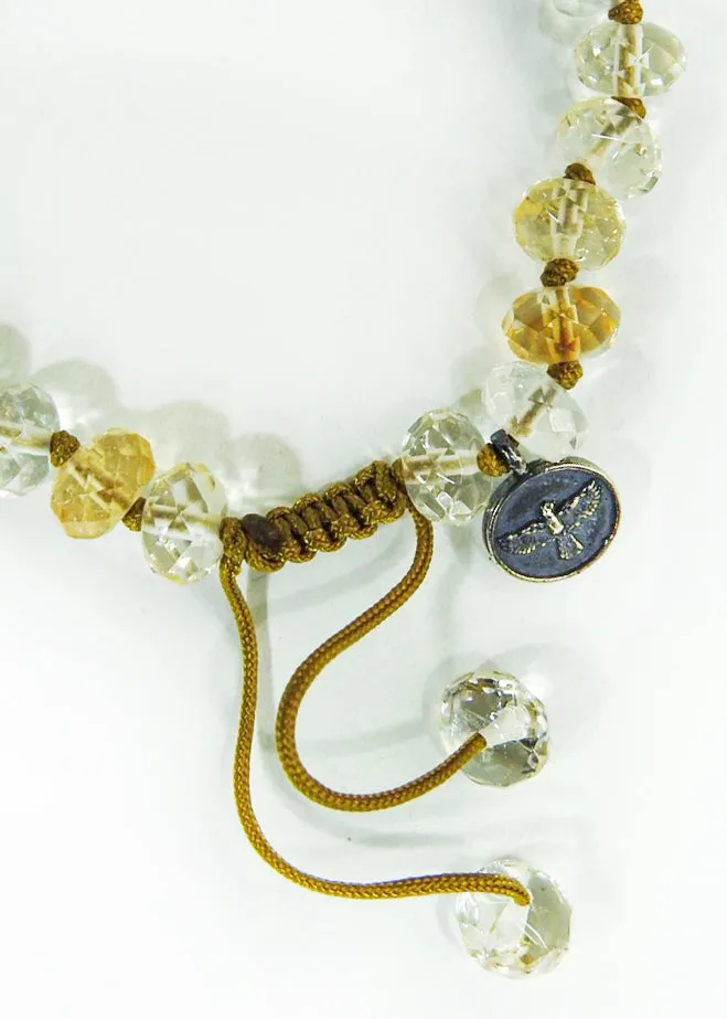 Citrine Quartz Crystal Bracelet