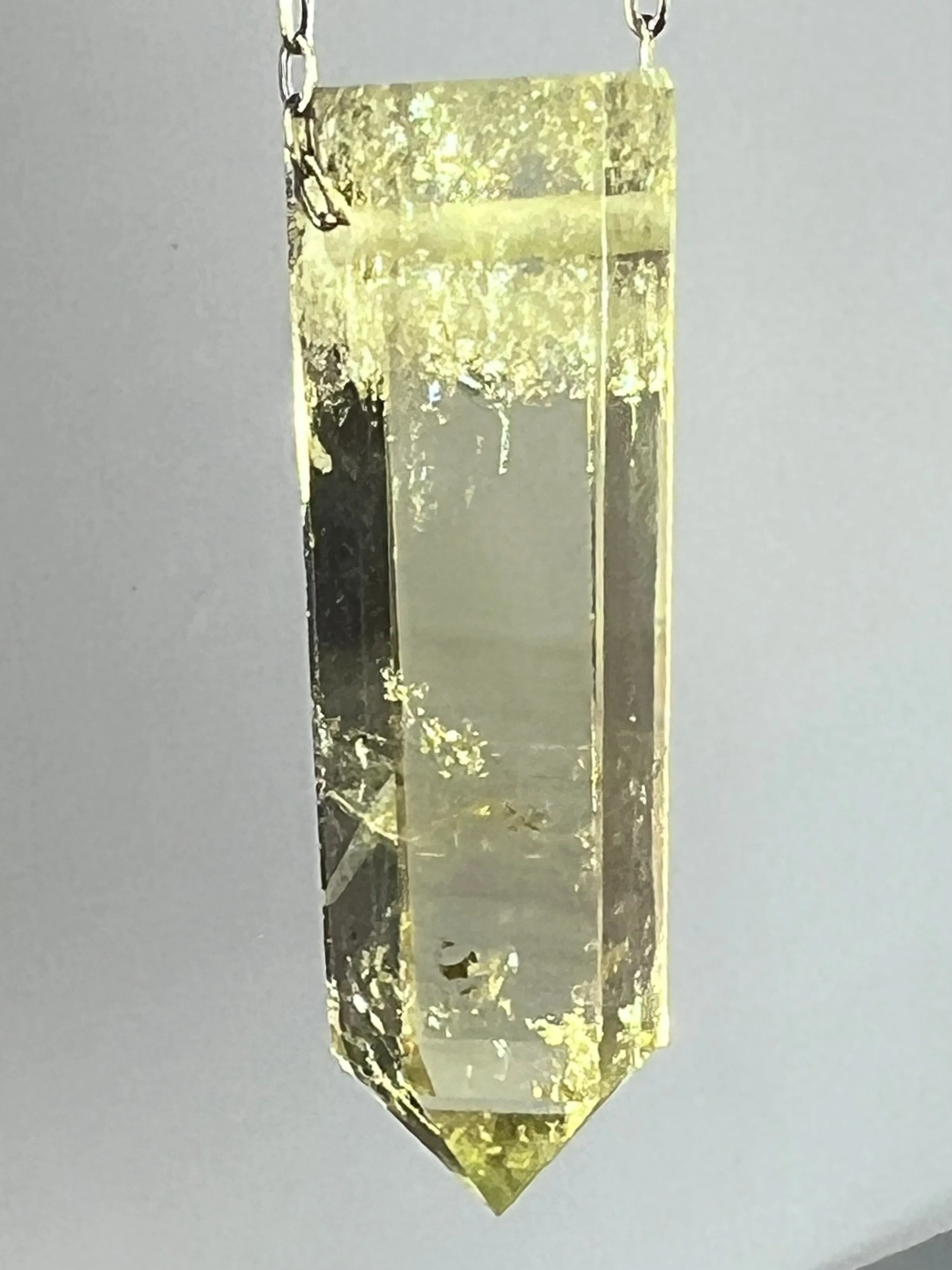 Citrine Quartz Crystal Necklace