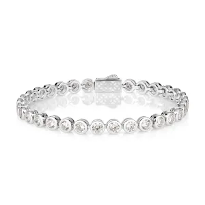 Classic 10 Carat Bezel Set Tennis Bracelet