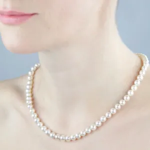 Classic Pearl Choker Strand Cultured Freshwater Pearls 7mm Fine Quality | 30th Anniversary Gift