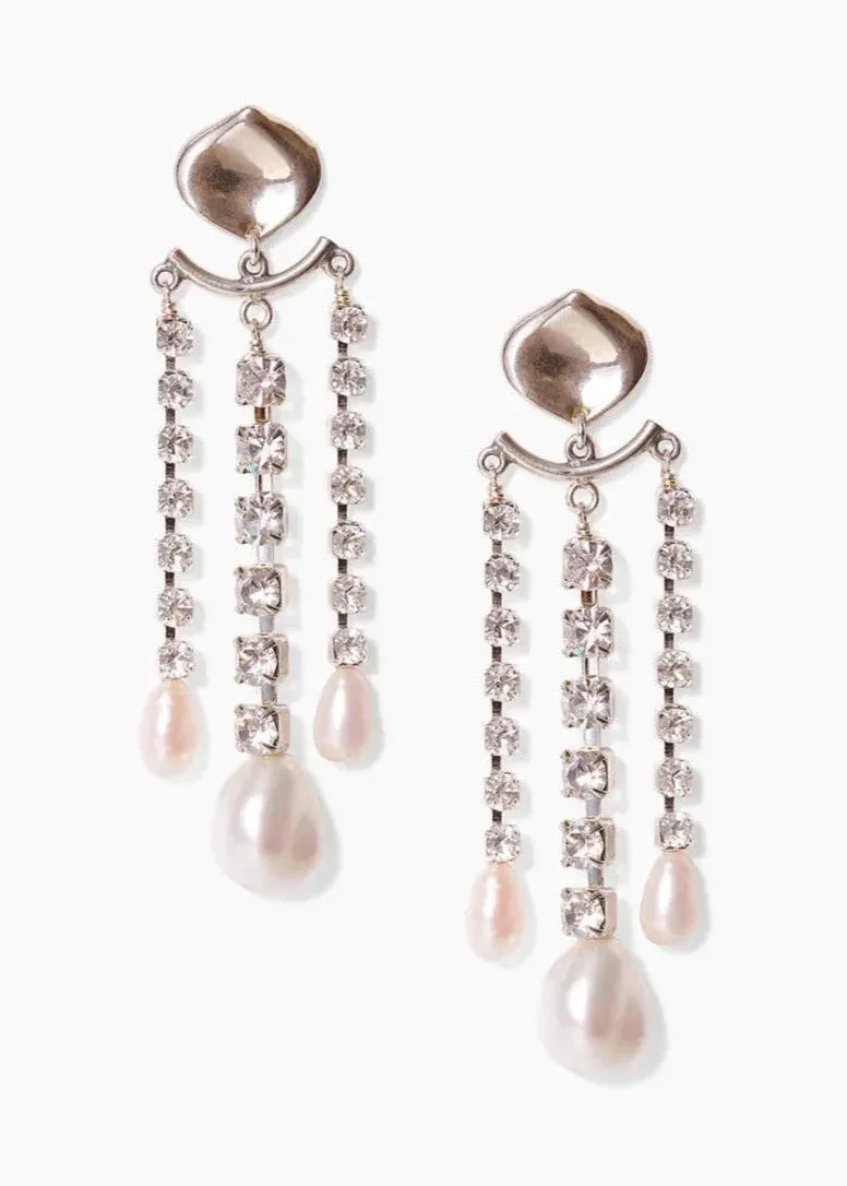 Crystal and Silver Trinidad Earrings